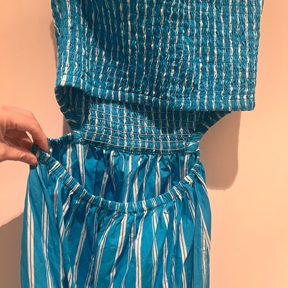 Faithful the brand deva midi dress blue and white dress size S US 4 - Picture 5 of 7